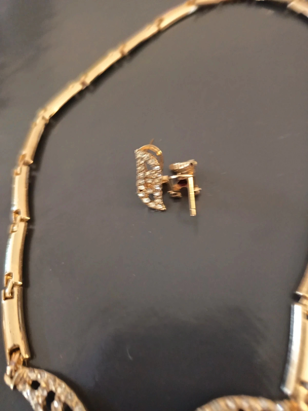 Conjunto de 3 peças dourado e strass – photo 5